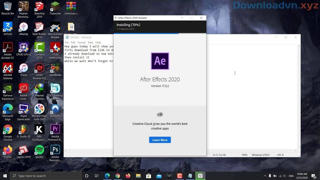 cách cài crack adobe after effects cc 2020 xyz