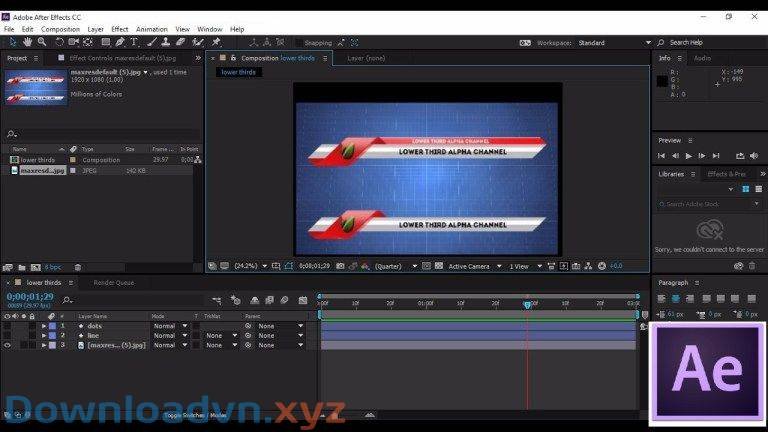 Giao Diện Adobe After Effects CC 2018 Full Crack XYZ