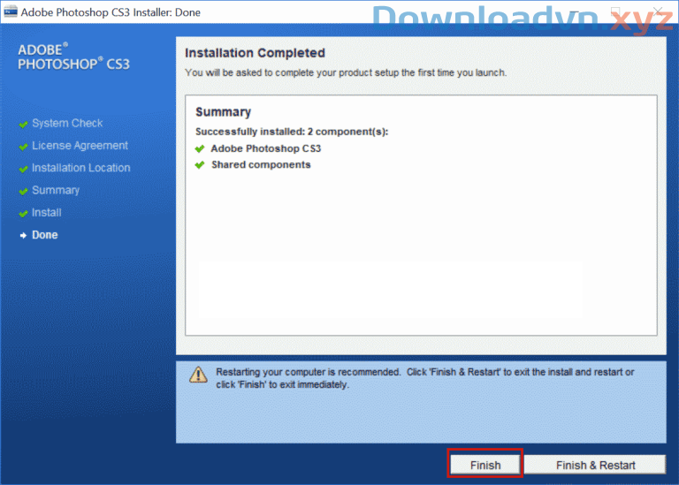 Hướng Dẫn Cài Photoshop CS3 Full Bản Quyền XYZ