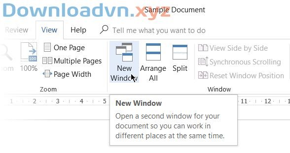 Mở cửa sổ mới trong Microsoft Word