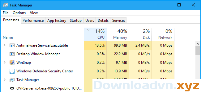 Antimalware Service Executable là gì? Tại sao nó chạy trên PC? 1 Tiến trình Antimalware Service Executable