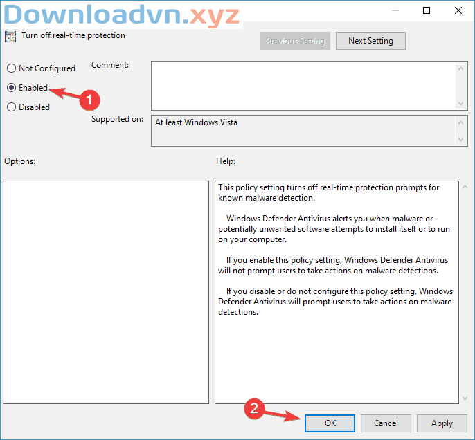 Antimalware Service Executable là gì? Tại sao nó chạy trên PC? 8 Windows Defender tắt bảo vệ tại thời gian thực