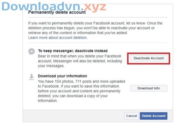 Xóa hoặc vô hiệu hóa Facebook, vẫn dùng được Messenger