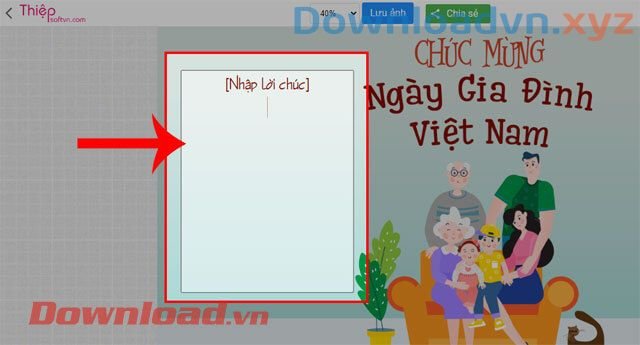 Nhập lời chúc Ngày Gia đình Việt Nam