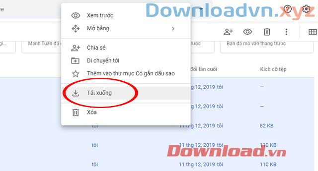 Tải về toàn bộ dữ liệu trên Google Drive