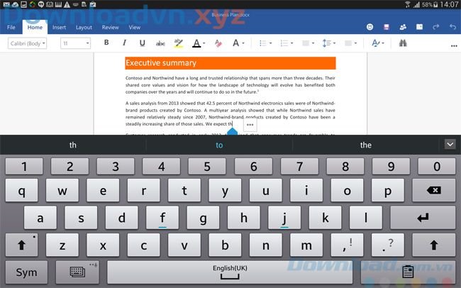Word trên android