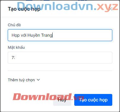 Thiết lập thông tin