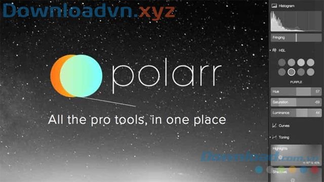 Phần mềm sửa ảnh Polarr