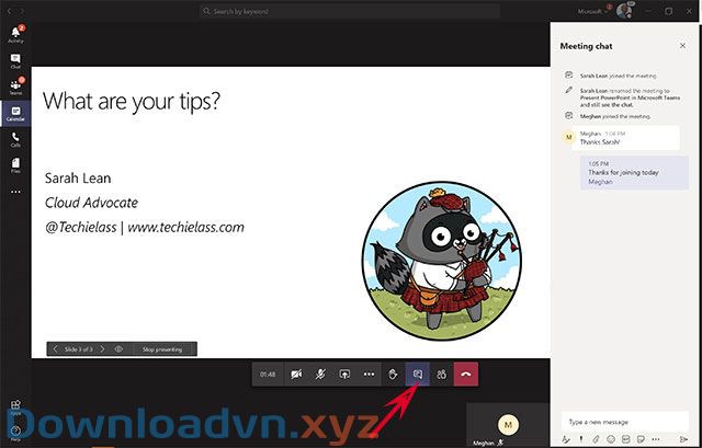 Cách trình chiếu PowerPoint trong Microsoft Teams mà vẫn hiện khung chat 6 Cách trình chiếu PowerPoint trong Microsoft Teams mà vẫn hiện khung chat