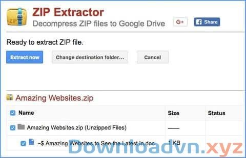 Cách giải nén file ZIP trong Google Drive mà không cần tải trước