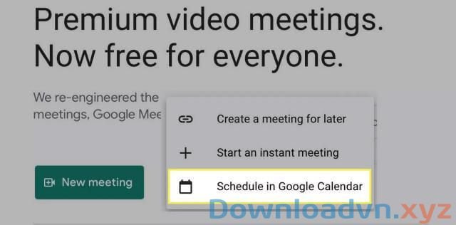 Hướng dẫn lên lịch học trực tuyến trên Google Meet