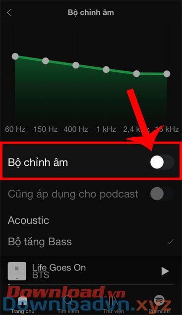 Hướng dẫn kích hoạt bộ chỉnh âm Spotify trên iPhone
