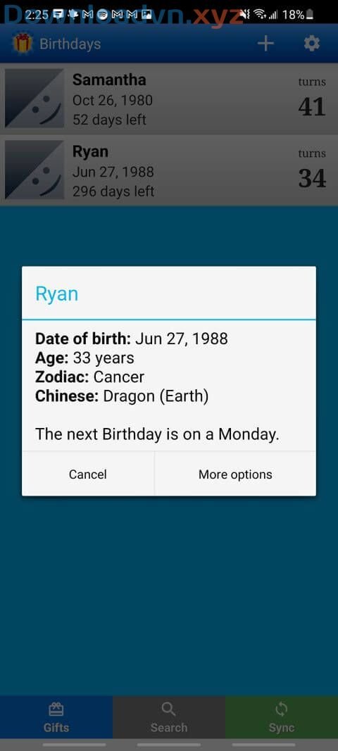 TOP app Android giúp bạn ghi nhớ ngày sinh nhật