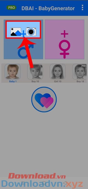 Hướng dẫn ghép mặt bố mẹ ra con trên BabyGenerator