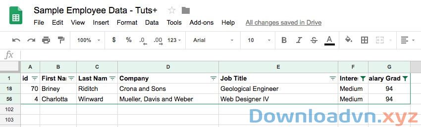 Hướng dẫn cách tạo và quản lý bộ lọc trên Google Sheets