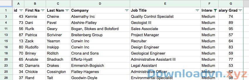 Hướng dẫn cách tạo và quản lý bộ lọc trên Google Sheets