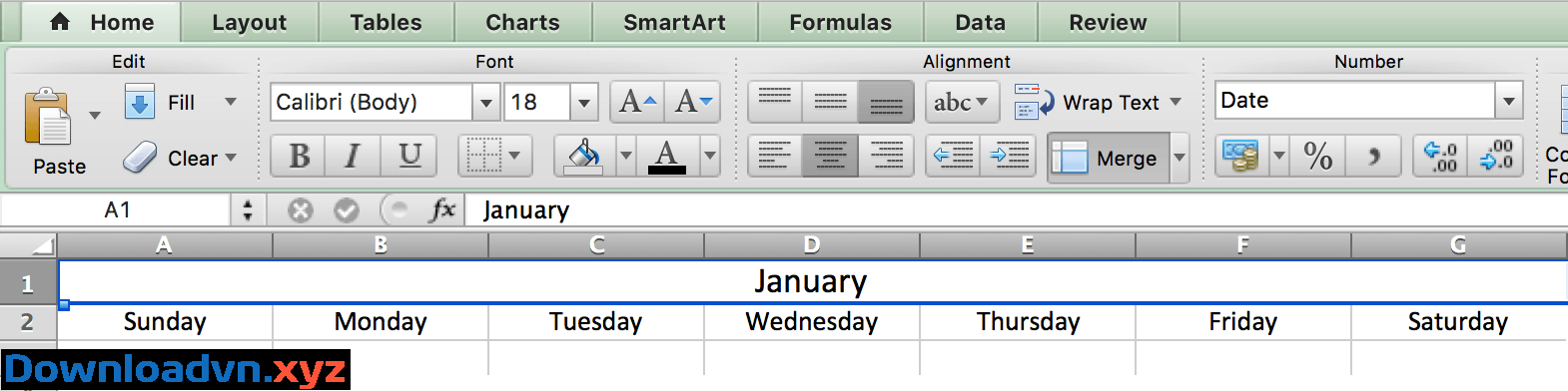 Hướng dẫn tạo lịch 2022 trong Excel dễ nhất
