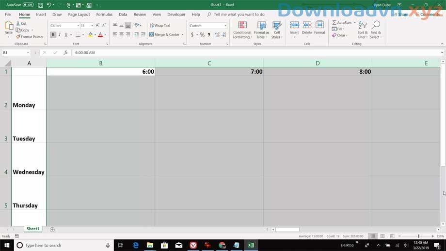 Hướng dẫn tạo lịch 2022 trong Excel dễ nhất